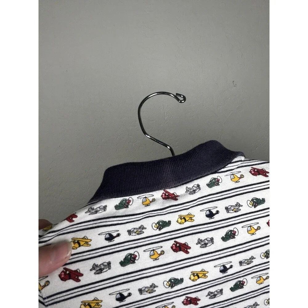 Gymboree Vintage Long Sleeve bodysuit Air Planes Blue 18-24 Months 90s Kids